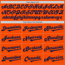 Load image into Gallery viewer, Custom Orange Navy Authentic Two Tone Baseball Jersey
