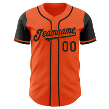 Load image into Gallery viewer, Custom Orange Black Authentic Two Tone Baseball Jersey