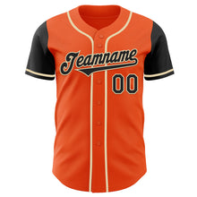 Load image into Gallery viewer, Custom Orange Black-Cream Authentic Two Tone Baseball Jersey