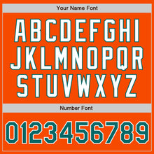 Load image into Gallery viewer, Custom Orange Teal-White Authentic Two Tone Baseball Jersey
