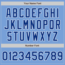 Load image into Gallery viewer, Custom Light Blue Royal-White Authentic Two Tone Baseball Jersey