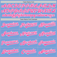 Load image into Gallery viewer, Custom Light Blue Pink-White Authentic Two Tone Baseball Jersey