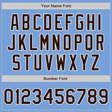 Load image into Gallery viewer, Custom Light Blue Brown-White Authentic Two Tone Baseball Jersey