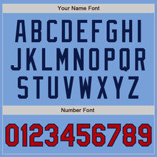 Load image into Gallery viewer, Custom Light Blue Red-Navy Authentic Two Tone Baseball Jersey