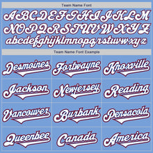 Load image into Gallery viewer, Custom Light Blue Royal-Red Authentic Two Tone Baseball Jersey