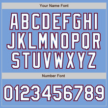 Load image into Gallery viewer, Custom Light Blue Royal-Red Authentic Two Tone Baseball Jersey