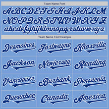 Load image into Gallery viewer, Custom Light Blue Royal-White Authentic Two Tone Baseball Jersey