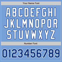 Load image into Gallery viewer, Custom Light Blue Royal-White Authentic Two Tone Baseball Jersey