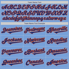 Load image into Gallery viewer, Custom Light Blue Royal-Orange Authentic Two Tone Baseball Jersey