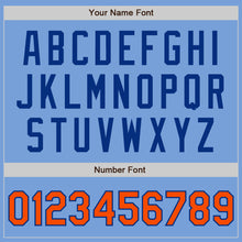Load image into Gallery viewer, Custom Light Blue Orange-Royal Authentic Two Tone Baseball Jersey