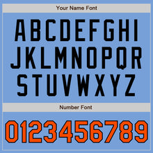 Load image into Gallery viewer, Custom Light Blue Orange-Black Authentic Two Tone Baseball Jersey