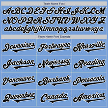 Load image into Gallery viewer, Custom Light Blue Black-White Authentic Two Tone Baseball Jersey