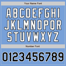Load image into Gallery viewer, Custom Light Blue Black-White Authentic Two Tone Baseball Jersey