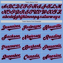 Load image into Gallery viewer, Custom Light Blue Black-Pink Authentic Two Tone Baseball Jersey