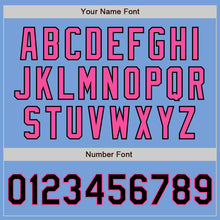Load image into Gallery viewer, Custom Light Blue Black-Pink Authentic Two Tone Baseball Jersey