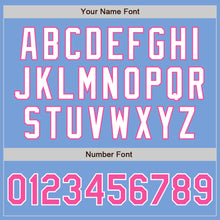 Load image into Gallery viewer, Custom Light Blue Pink-White Authentic Two Tone Baseball Jersey