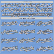 Load image into Gallery viewer, Custom Light Blue Gray-Steel Gray Authentic Two Tone Baseball Jersey