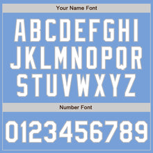 Load image into Gallery viewer, Custom Light Blue White-Gray Authentic Two Tone Baseball Jersey