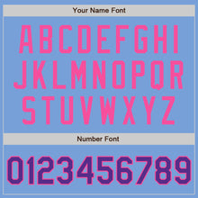 Load image into Gallery viewer, Custom Light Blue Purple-Pink Authentic Two Tone Baseball Jersey