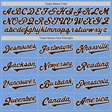 Load image into Gallery viewer, Custom Light Blue Brown-White Authentic Two Tone Baseball Jersey