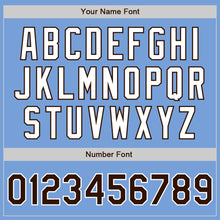 Load image into Gallery viewer, Custom Light Blue Brown-White Authentic Two Tone Baseball Jersey