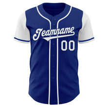 Load image into Gallery viewer, Custom Royal White Authentic Two Tone Baseball Jersey