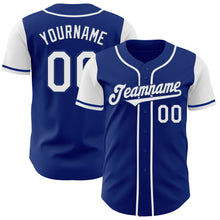 Load image into Gallery viewer, Custom Royal White Authentic Two Tone Baseball Jersey