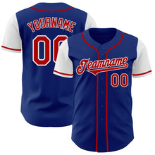 Load image into Gallery viewer, Custom Royal Red-White Authentic Two Tone Baseball Jersey