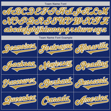 Load image into Gallery viewer, Custom Royal Old Gold-White Authentic Two Tone Baseball Jersey