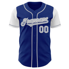 Load image into Gallery viewer, Custom Royal Gray-White Authentic Two Tone Baseball Jersey