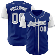 Load image into Gallery viewer, Custom Royal Gray-White Authentic Two Tone Baseball Jersey