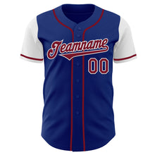 Load image into Gallery viewer, Custom Royal Crimson-White Authentic Two Tone Baseball Jersey