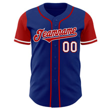 Load image into Gallery viewer, Custom Royal Red-White Authentic Two Tone Baseball Jersey