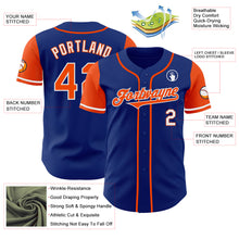 Load image into Gallery viewer, Custom Royal Orange-White Authentic Two Tone Baseball Jersey