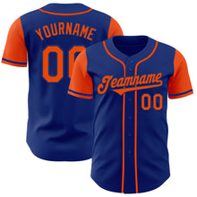 Load image into Gallery viewer, Custom Royal Orange Authentic Two Tone Baseball Jersey
