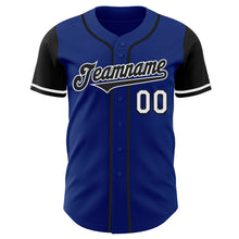 Load image into Gallery viewer, Custom Royal Black-White Authentic Two Tone Baseball Jersey