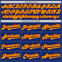 Load image into Gallery viewer, Custom Royal Gold-Red Authentic Two Tone Baseball Jersey