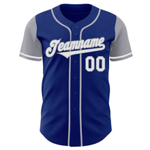 Load image into Gallery viewer, Custom Royal White-Gray Authentic Two Tone Baseball Jersey