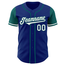 Load image into Gallery viewer, Custom Royal White-Teal Authentic Two Tone Baseball Jersey