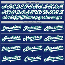 Load image into Gallery viewer, Custom Royal White-Teal Authentic Two Tone Baseball Jersey