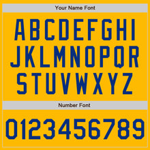 Load image into Gallery viewer, Custom Gold Royal Authentic Two Tone Baseball Jersey
