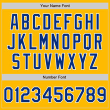 Load image into Gallery viewer, Custom Gold Royal-White Authentic Two Tone Baseball Jersey