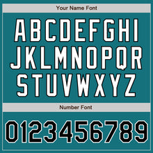 Load image into Gallery viewer, Custom Teal Black-White Authentic Two Tone Baseball Jersey