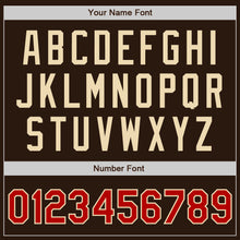 Load image into Gallery viewer, Custom Brown Red-Cream Authentic Two Tone Baseball Jersey