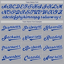 Load image into Gallery viewer, Custom Gray Royal-White Authentic Two Tone Baseball Jersey