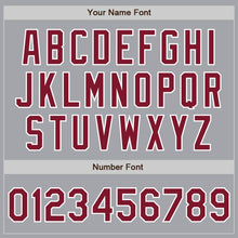 Load image into Gallery viewer, Custom Gray Crimson-White Authentic Two Tone Baseball Jersey