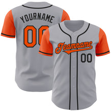 Load image into Gallery viewer, Custom Gray Orange-Black Authentic Two Tone Baseball Jersey