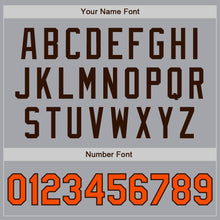 Load image into Gallery viewer, Custom Gray Orange-Brown Authentic Two Tone Baseball Jersey