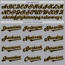 Load image into Gallery viewer, Custom Gray Black-Old Gold Authentic Two Tone Baseball Jersey