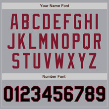 Load image into Gallery viewer, Custom Gray Black-Crimson Authentic Two Tone Baseball Jersey